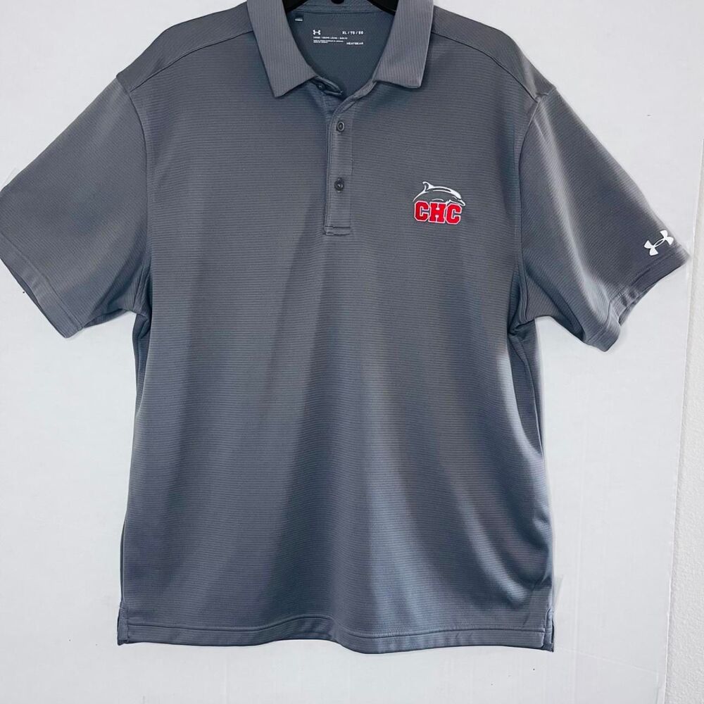 Under-armour Men's Grey and Black Polo-shirts